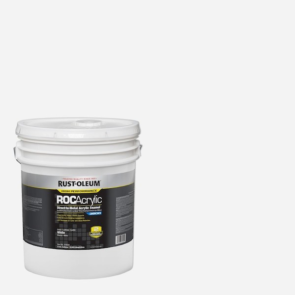 Rust-Oleum 316531 Acrylic Enamel Coating, White, 5 Gal.