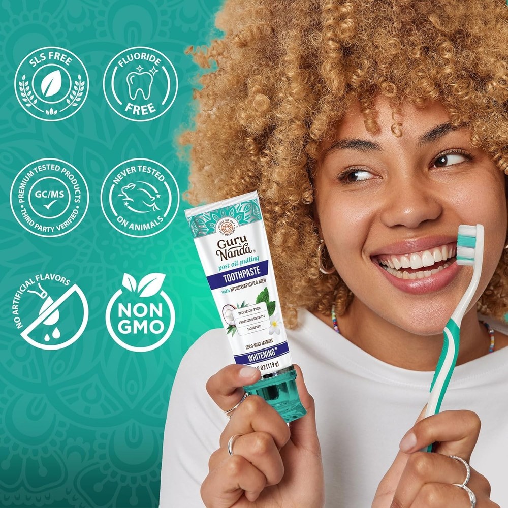 "Hydroxyapatite Toothpaste, SLS & Fluoride Free, Whitening Toothpaste - Freshens