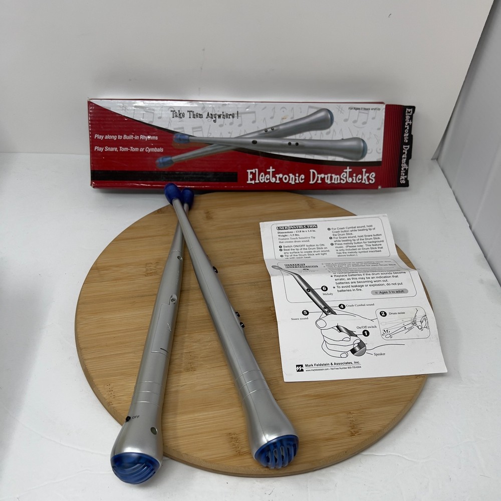 Mark Feldstein Electronic Drum Sticks Set Of Two Open Box