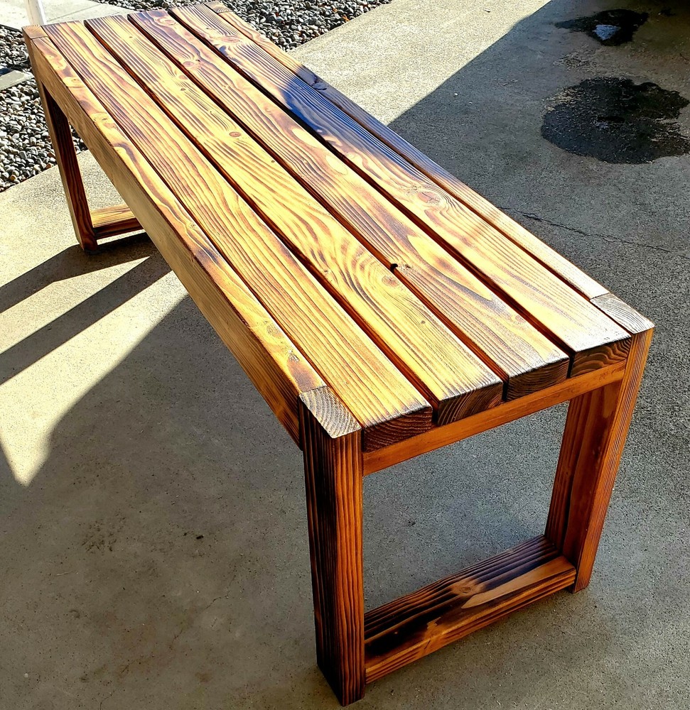 Modern Wood Bench-Indor/Outdoor