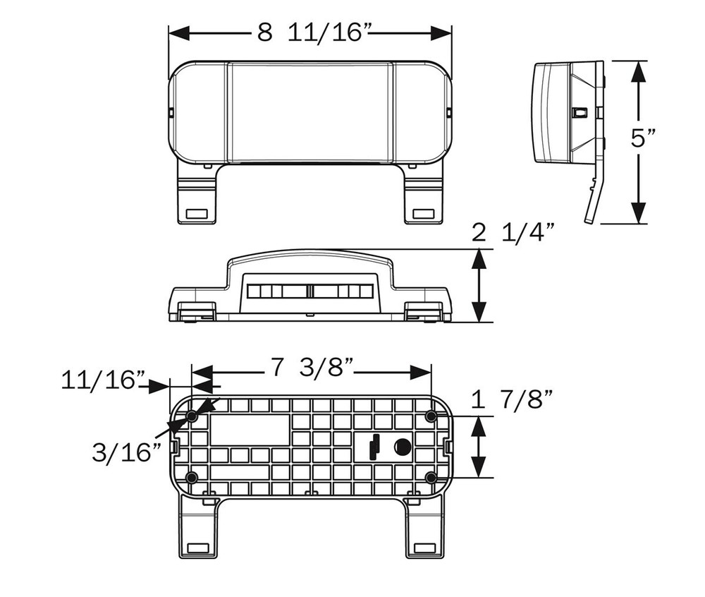 Optronics LED Red Black base Tail Lights RV Camper Trailer License Plate Combo