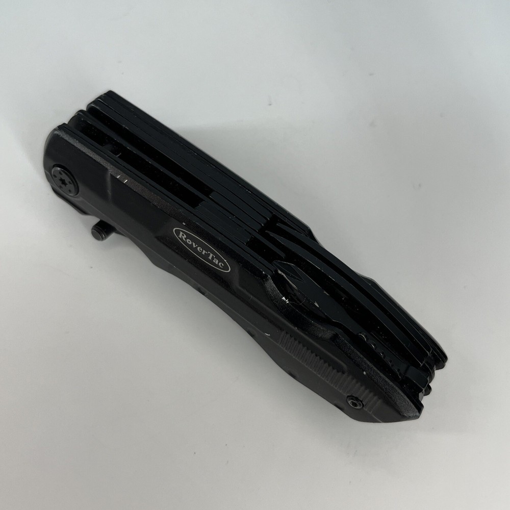 RoverTac Multitool Knife BLACK Camping Survival Knife & Pliers