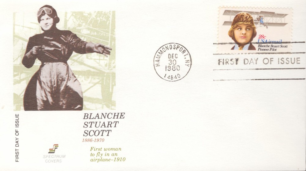 1980 FDC - Scott# C99 - Blanche Stuart Scott - Spectrum Cachet