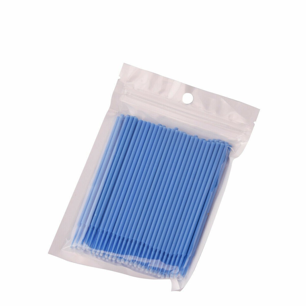 400 Pcs Dental Disposable Micro Applicator Brush Bendable 2.5mm Blue Regular
