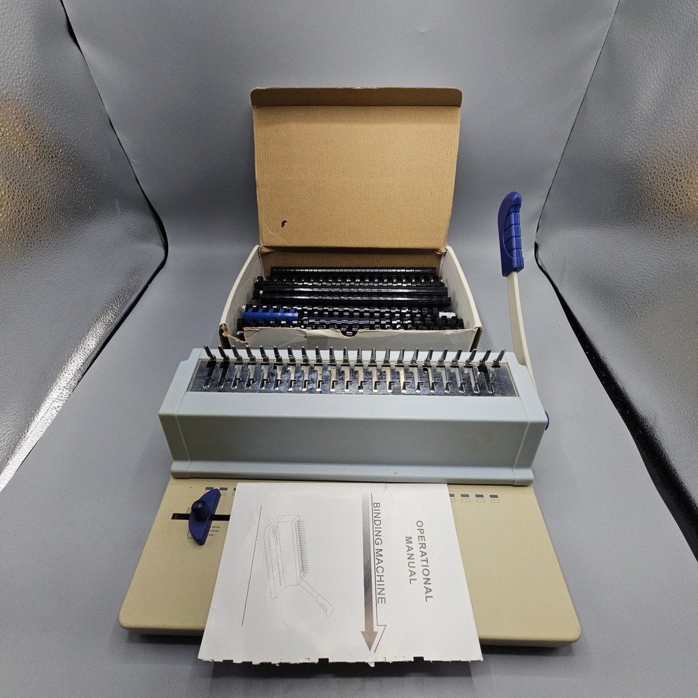Plastic Spiral Coil Insert Binding Machine Binder Manual Punching Holes Machine