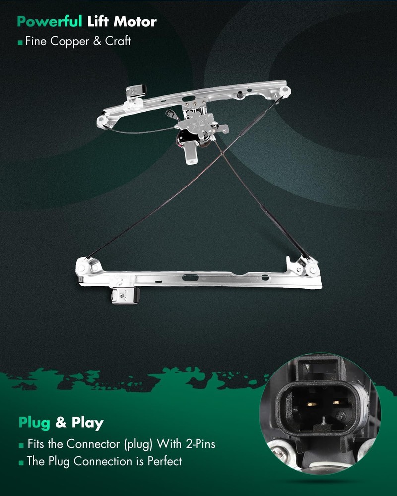 High Performance Power Window Lift Regulator Front Left Driver Side Replacement