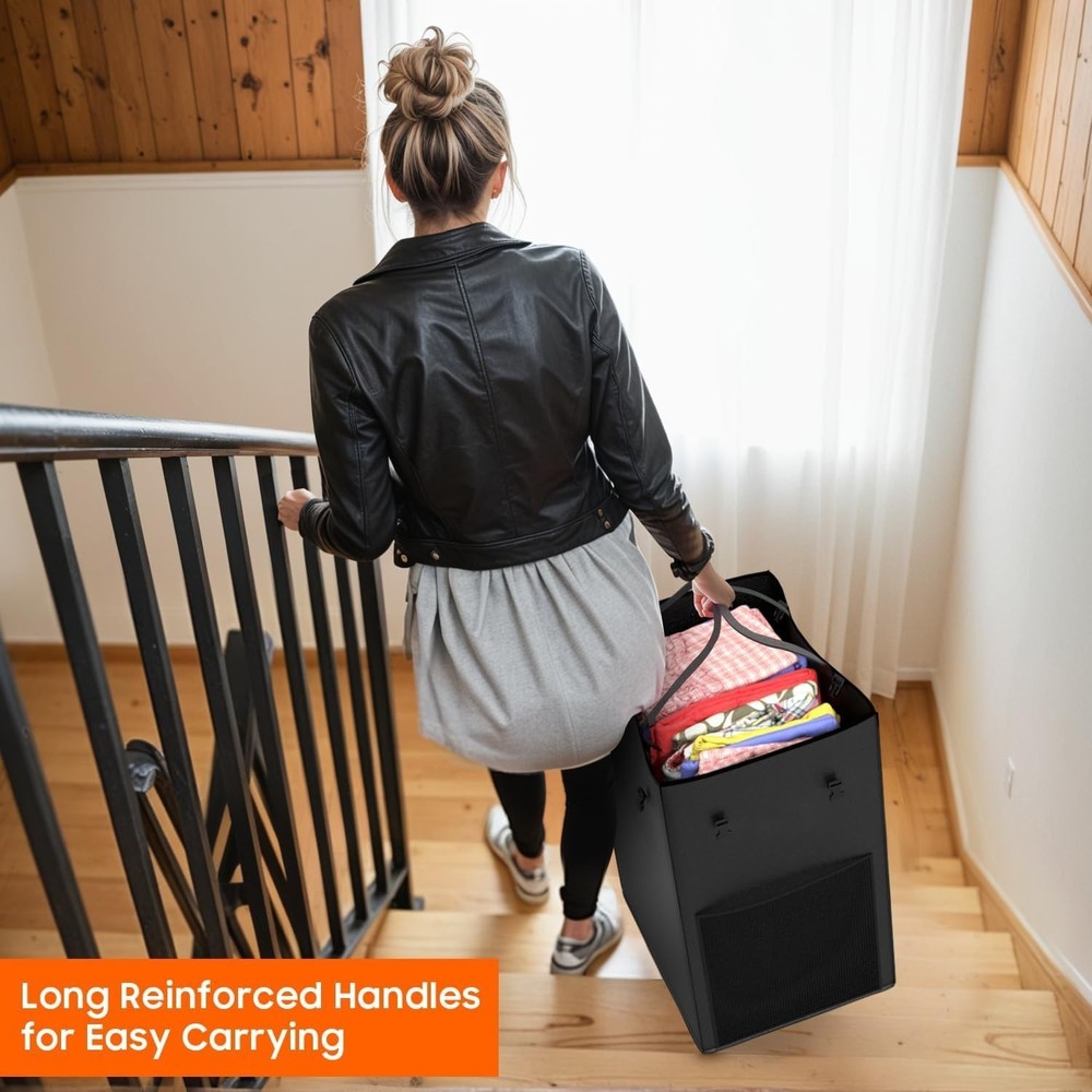 160L Laundry Hamper with Lid, Rolling Laundry Basket with Wheels, Large & Tal...