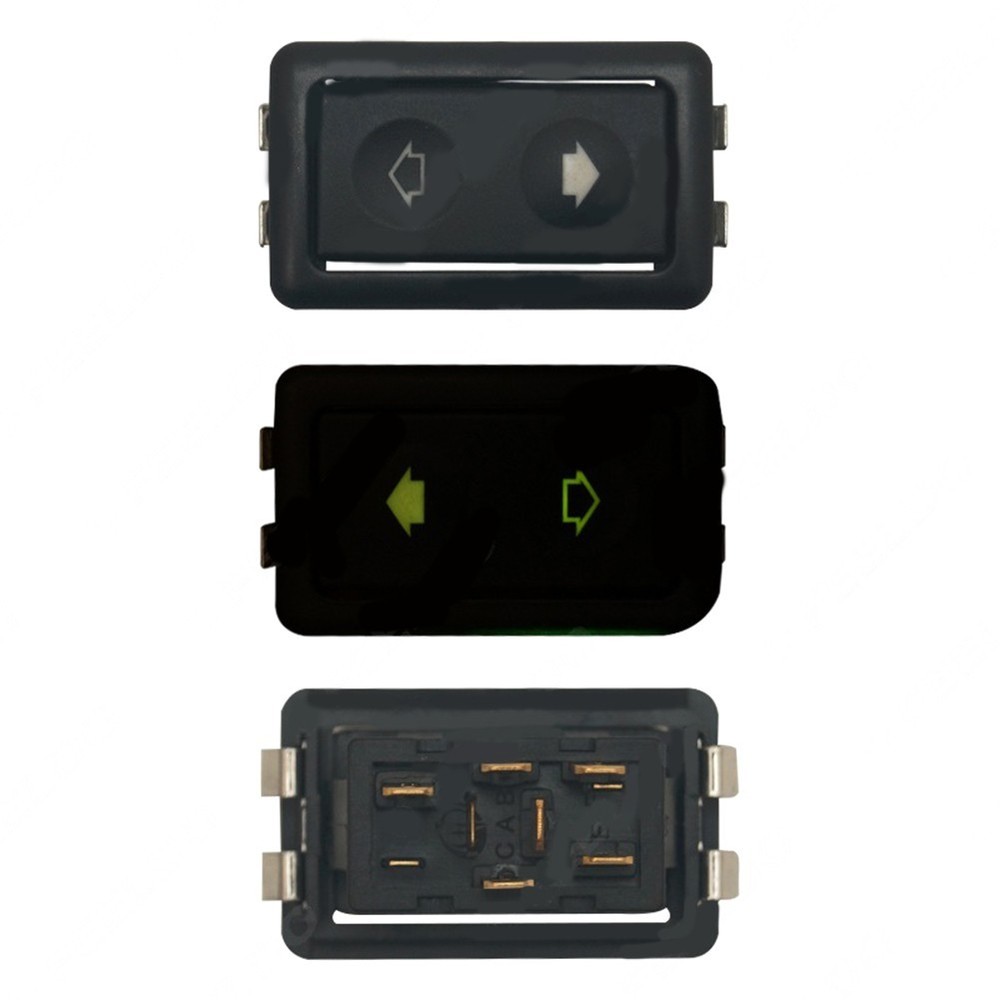 Practical Electric Power For Window Switch Button with Green LED Light