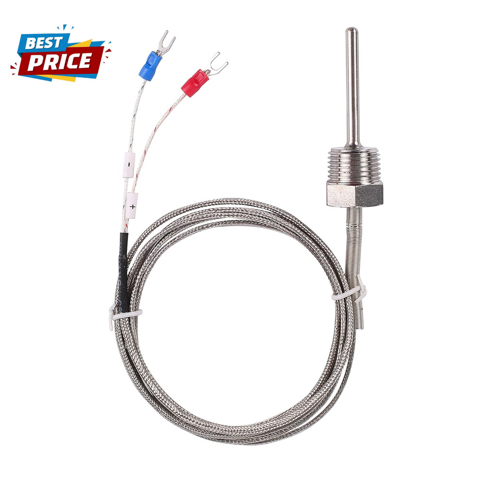 Waterproof K Type Thermocouple -  Grounded Temperature Sensor Probe for PID Temp