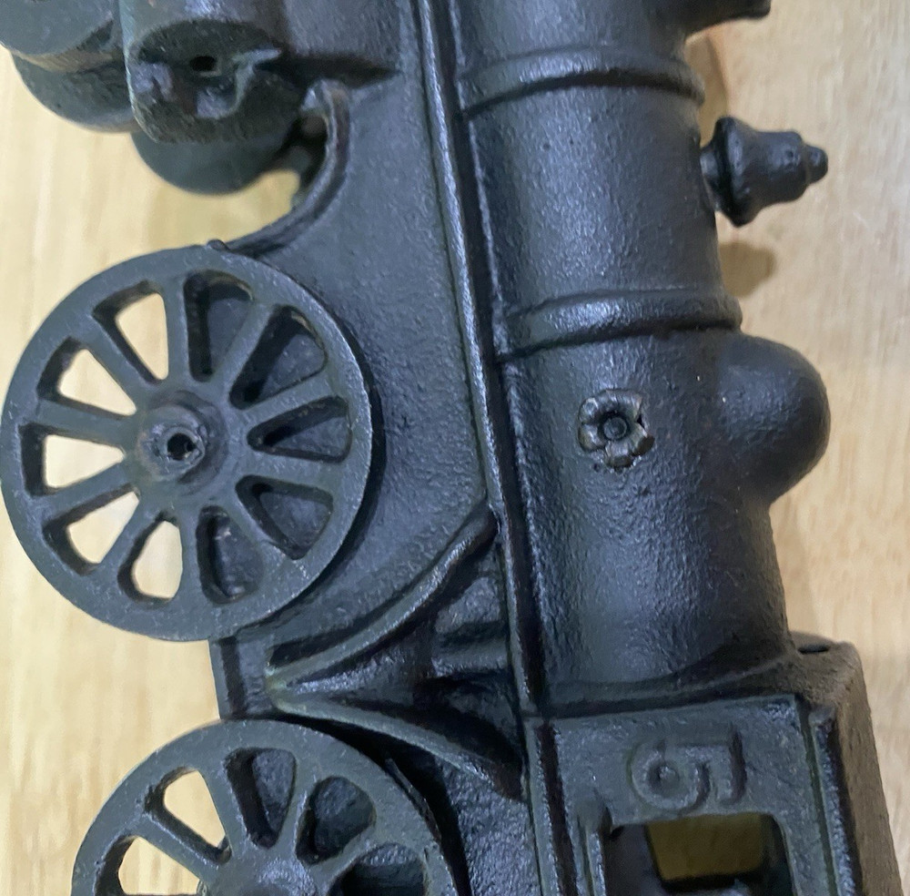vintage cast iron train engine and car number 50
