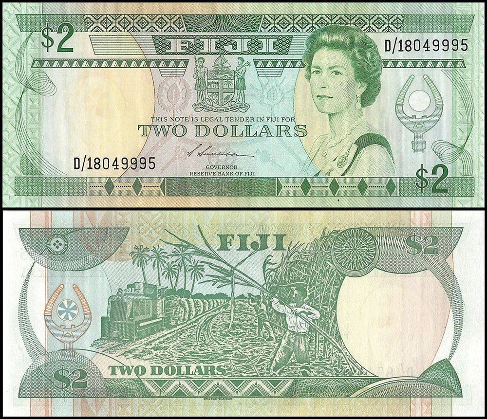 Fiji 2 Dollars, 1988 ND, P-87a, UNC