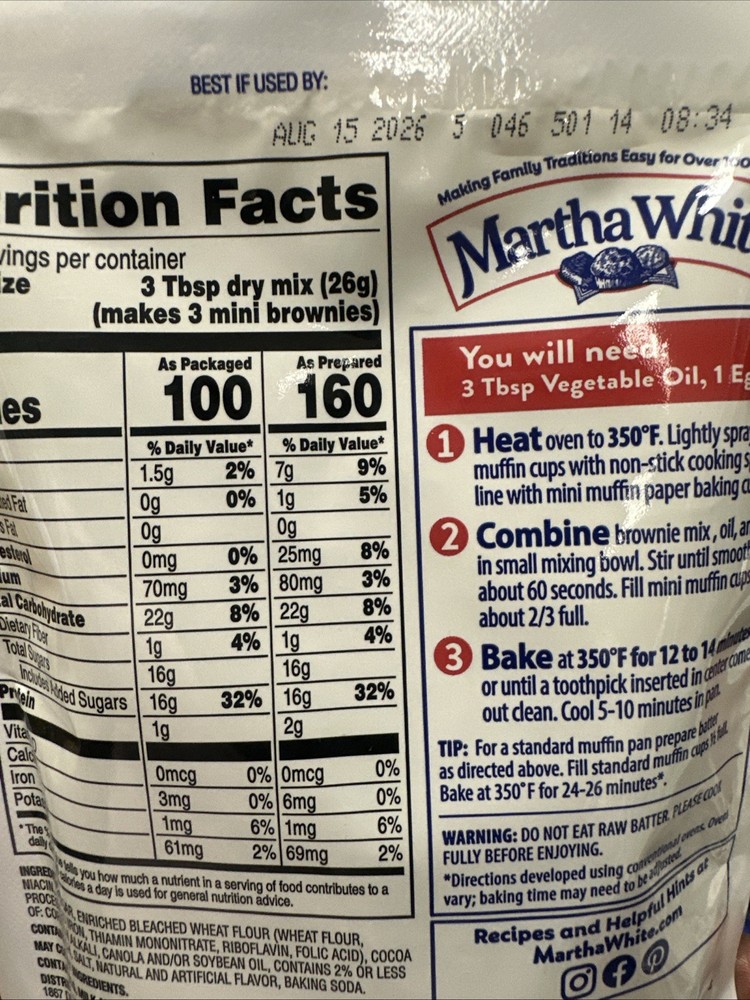 Martha White Brownie Bites Brownie Mix