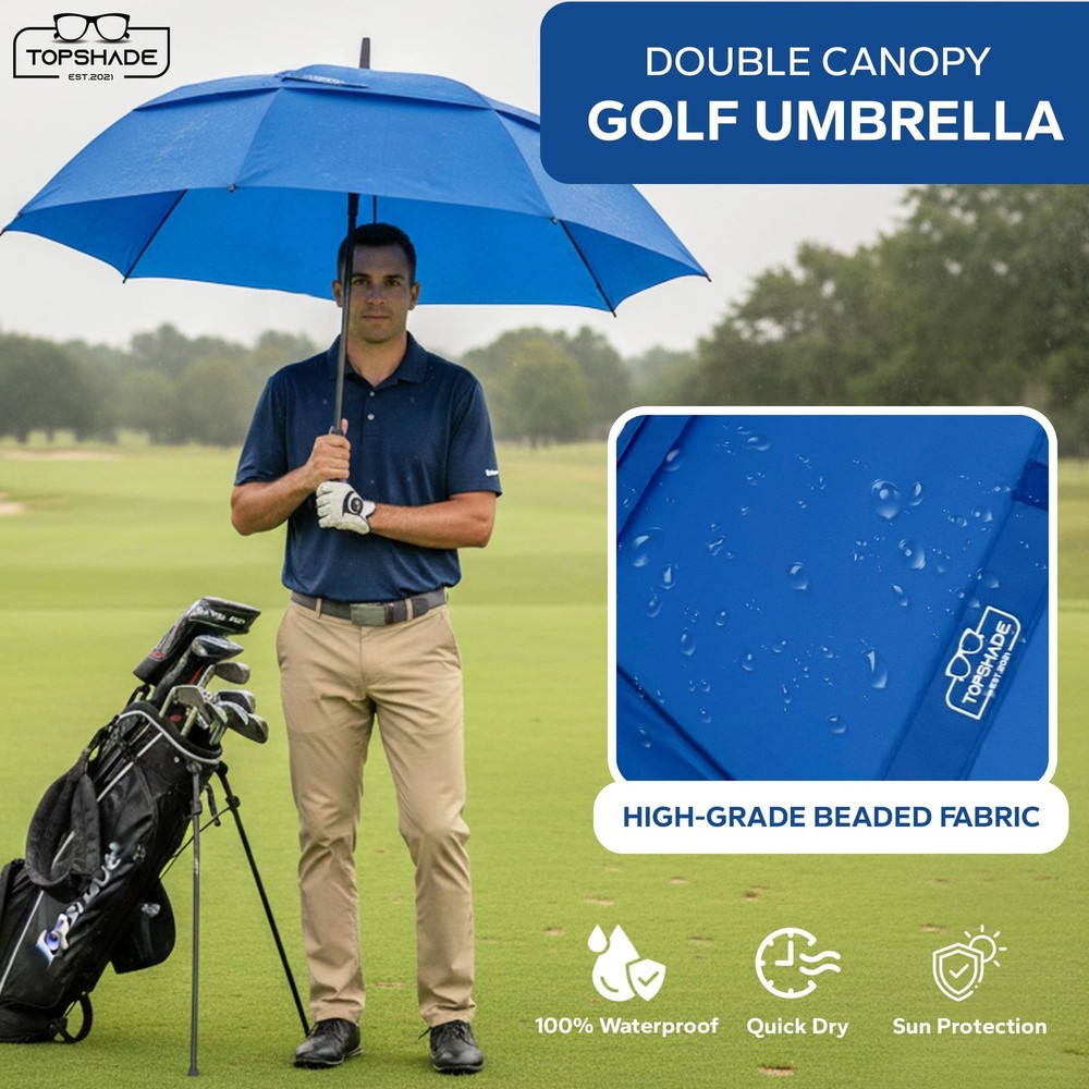 Golf Umbrella 54/62/68 inch, Double Canopy, Automatic Open