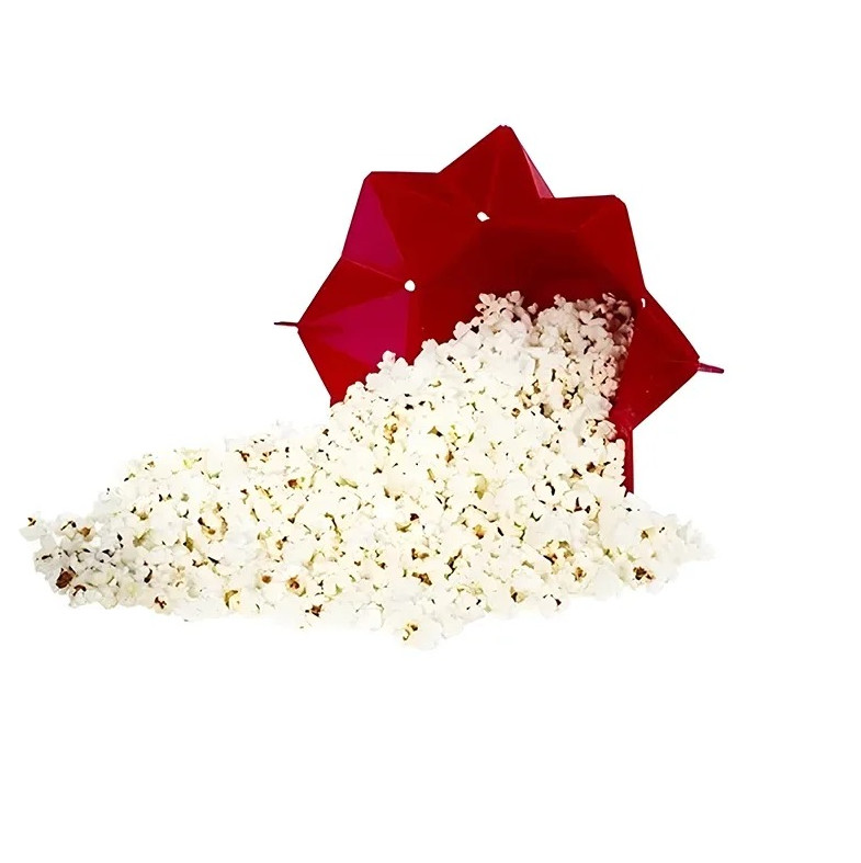 1pc Foldable Silicone Popcorn Bowl Microwaveable DIY Kitchen Tool - NEW