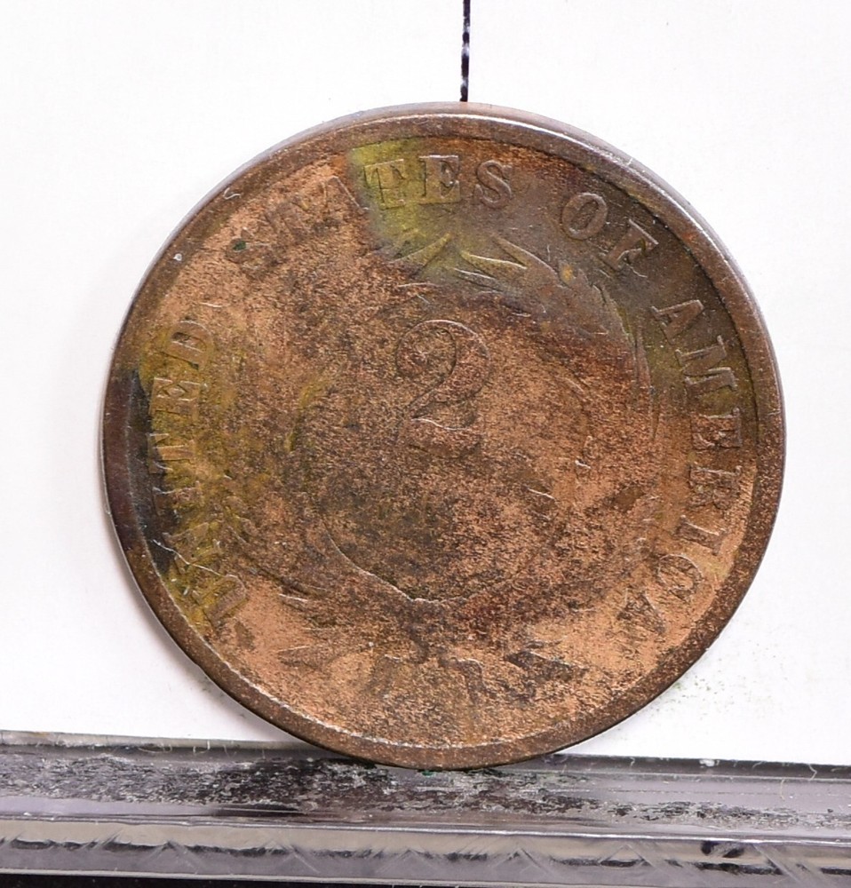 1870 Two Cent Piece - AG Details, Cleaned (#56784-K)