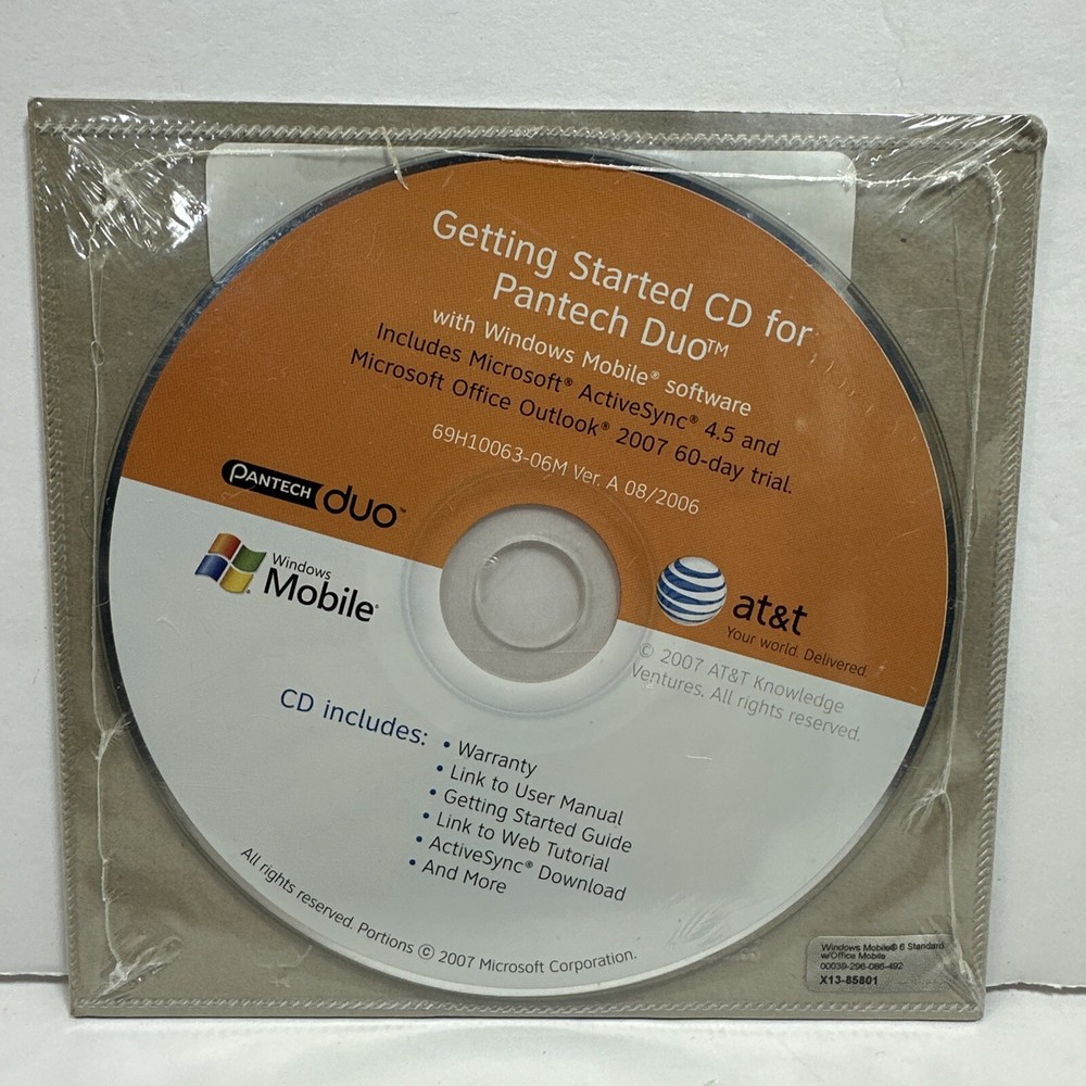 Pantech Duo Windows Mobile CD-ROM USB Device Drivers