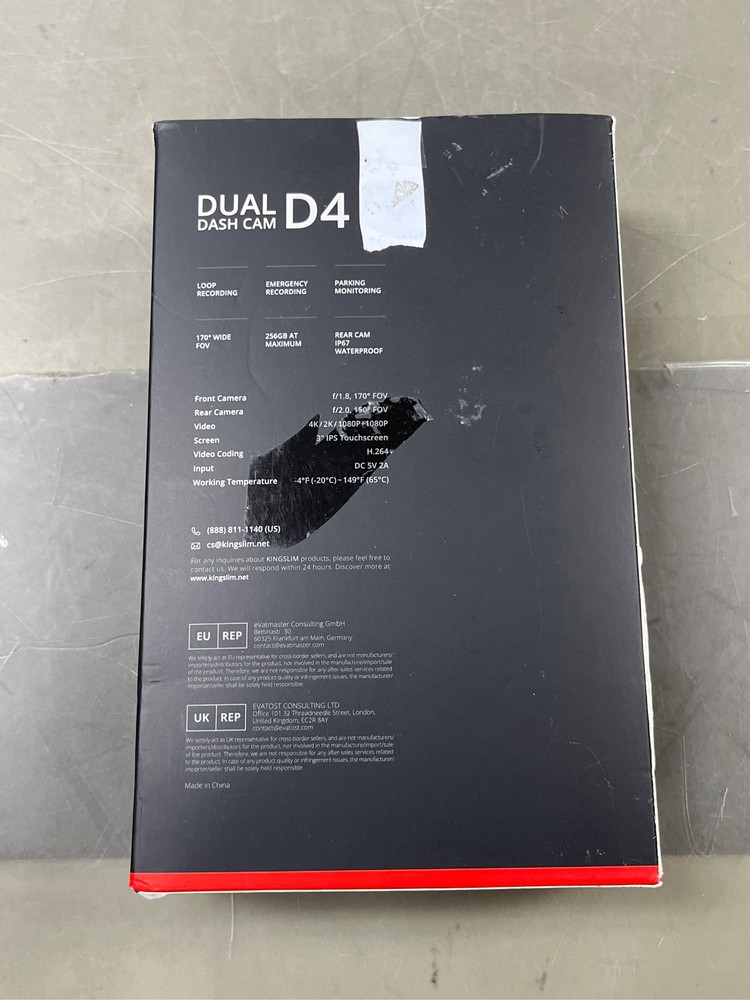 Kingslim D4 4K dual dash camera