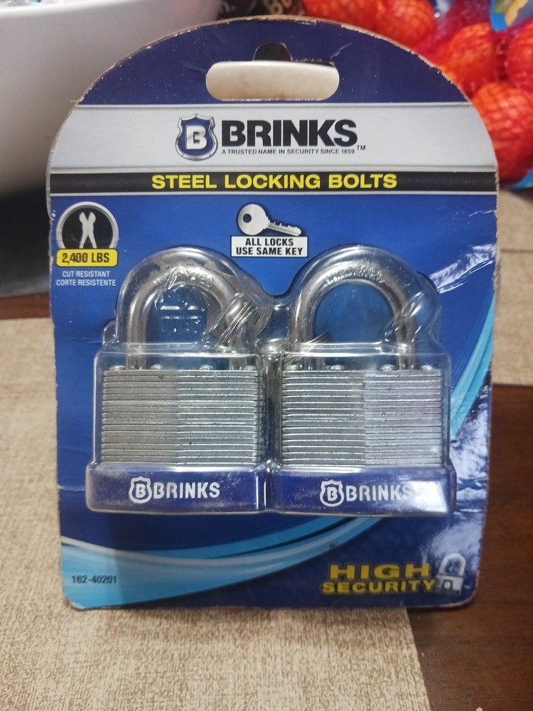 Brinks High Security paddle Lock Set Keyed Alike