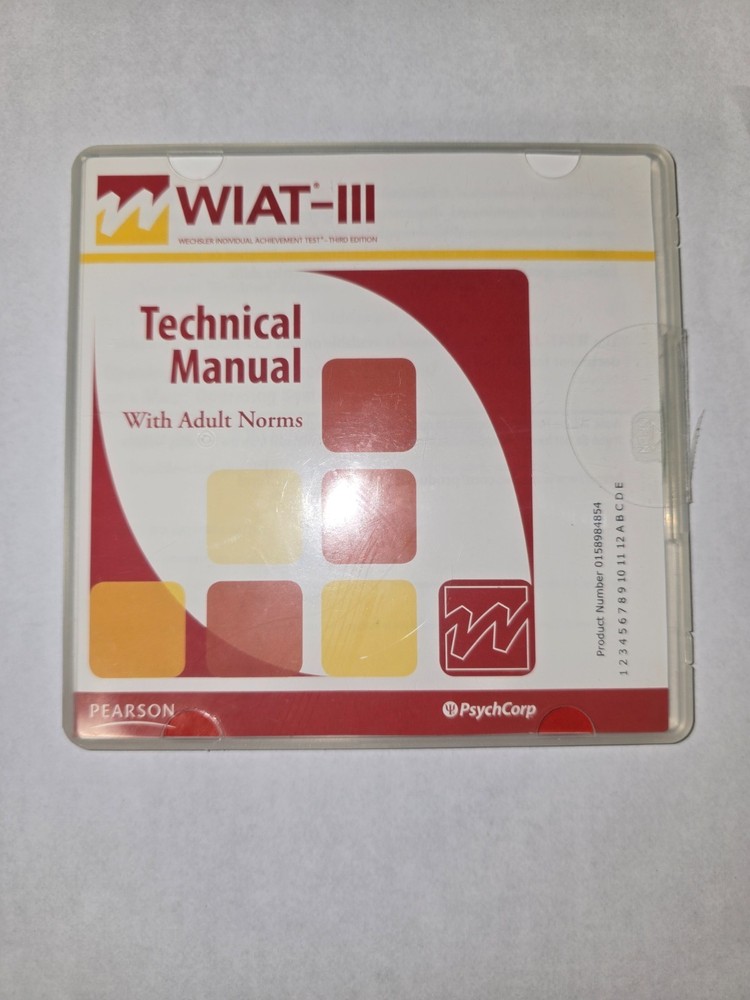 Pearson WIAT-III Scoring Assistant CD & Manual CD
