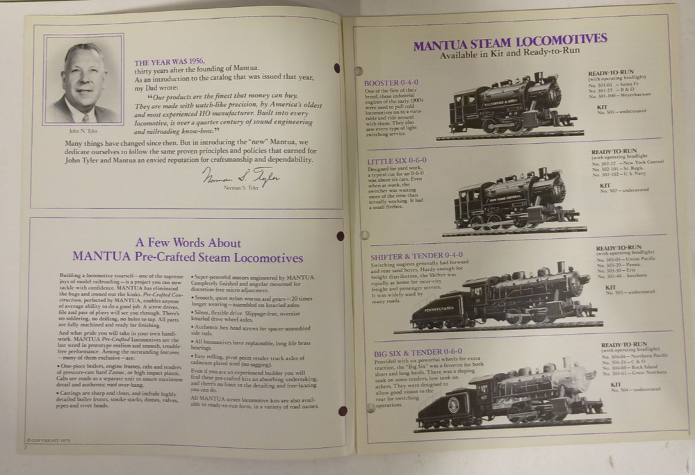 1979 MANTUA Model Train Catalog