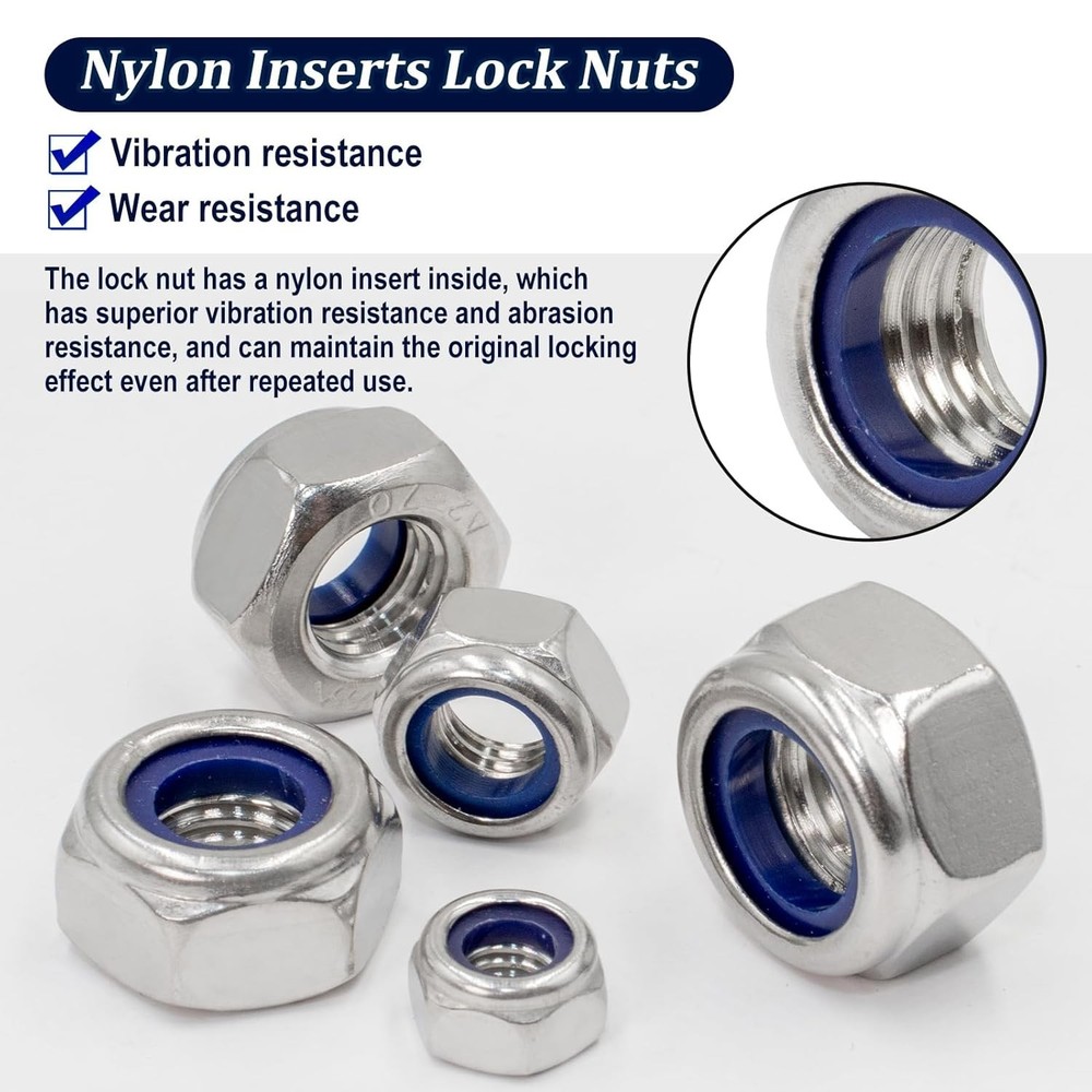 Versatile Nuts Assortment Kit, Stainless Steel