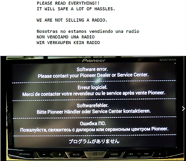 Pioneer AVH-4200NEX Bootloop fix SD card - boot loop and software error fix.