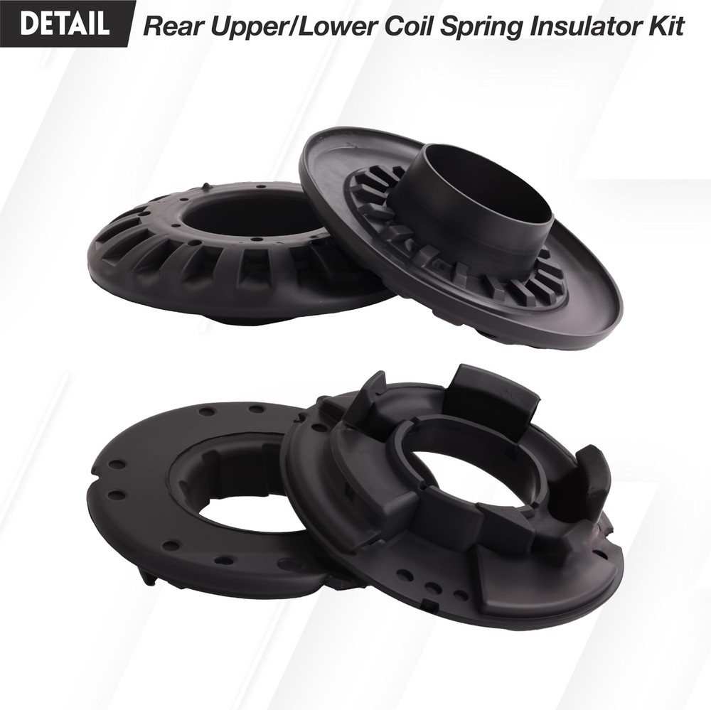 4 PCS Rear Upper and Lower Coil Spring Insulator Kit Compatible with Jeep Gra...