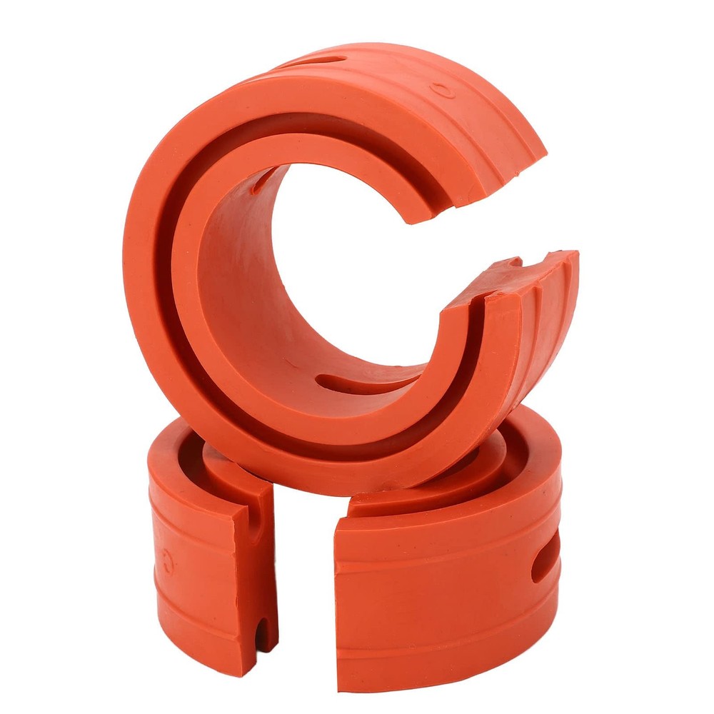 2PCS Car Coil Spring Buffer Rubber, Universal Shock Absorber Cushion Red