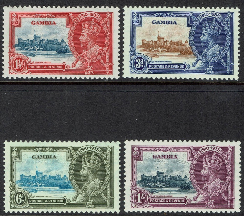 GAMBIA 1935 KGV SILVER JUBILEE SET