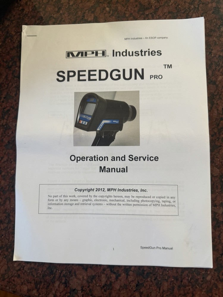 MPH SPEEDGUN PRO w/ POP Technology Ka Band