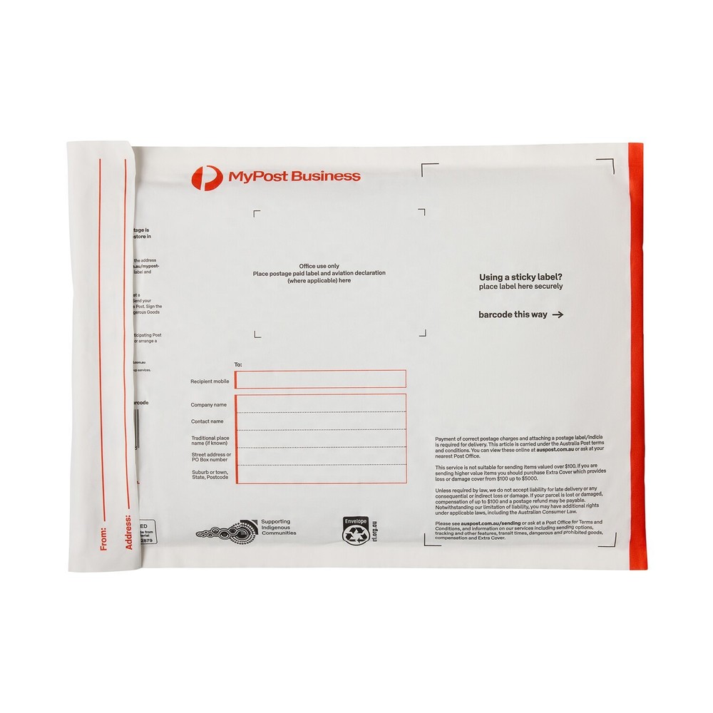 10x Australia Post Extra Small Flat Rate Satchels Padded Mailer No Postage