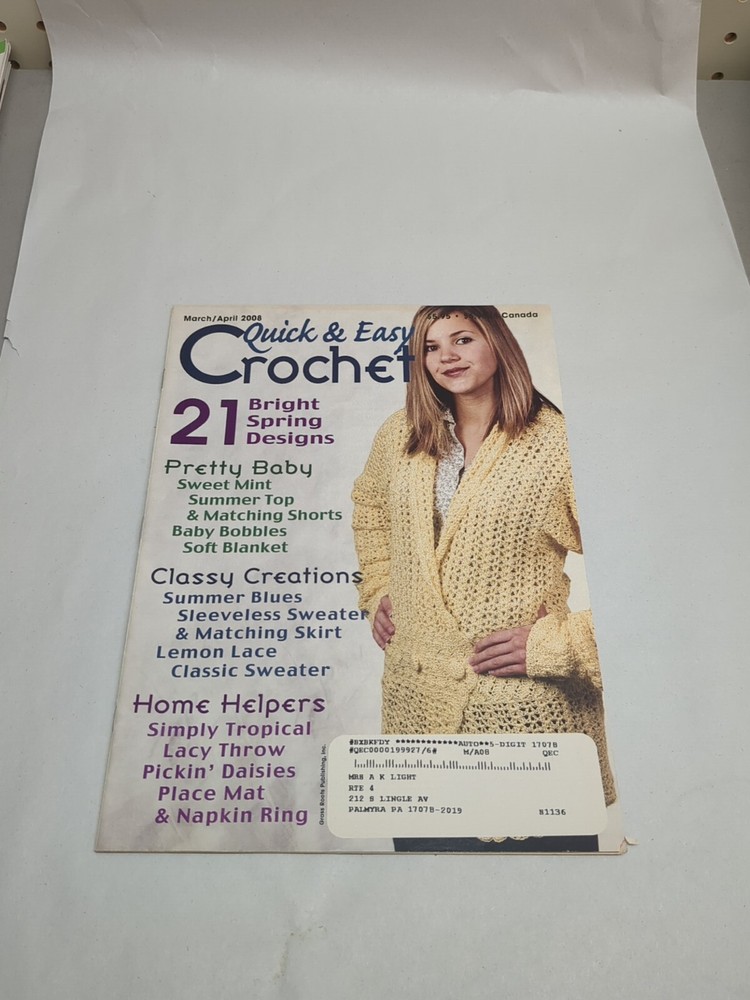 Quick &Easy Crochet March/April 2008 Magazine