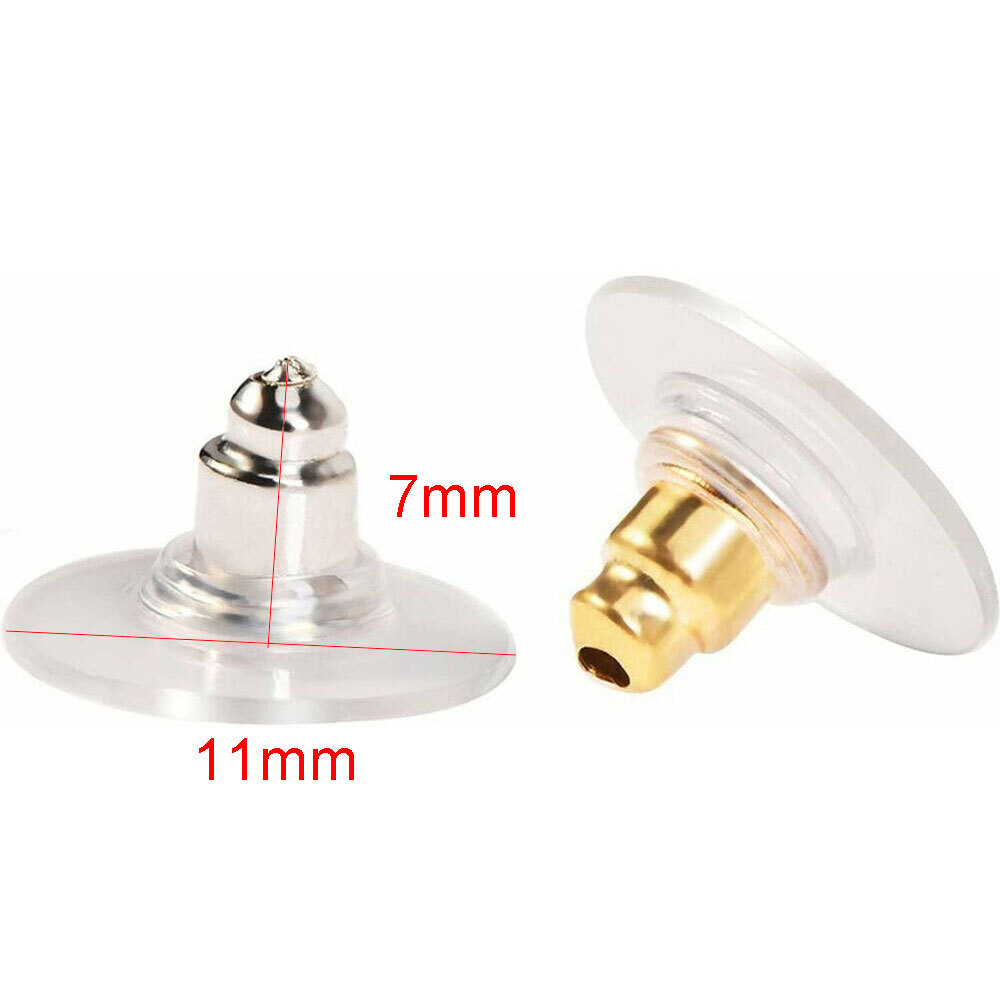 Earring Backs Post Backings Stopper Silver Golden Stud Secure Hook Earring Lots