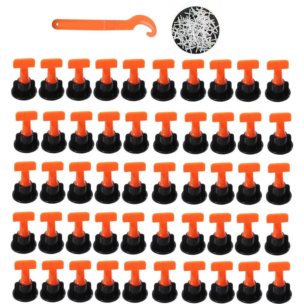 151PCS Tile Leveling System Kit Reusable Flat Locator Spacer Wall Floor Tools