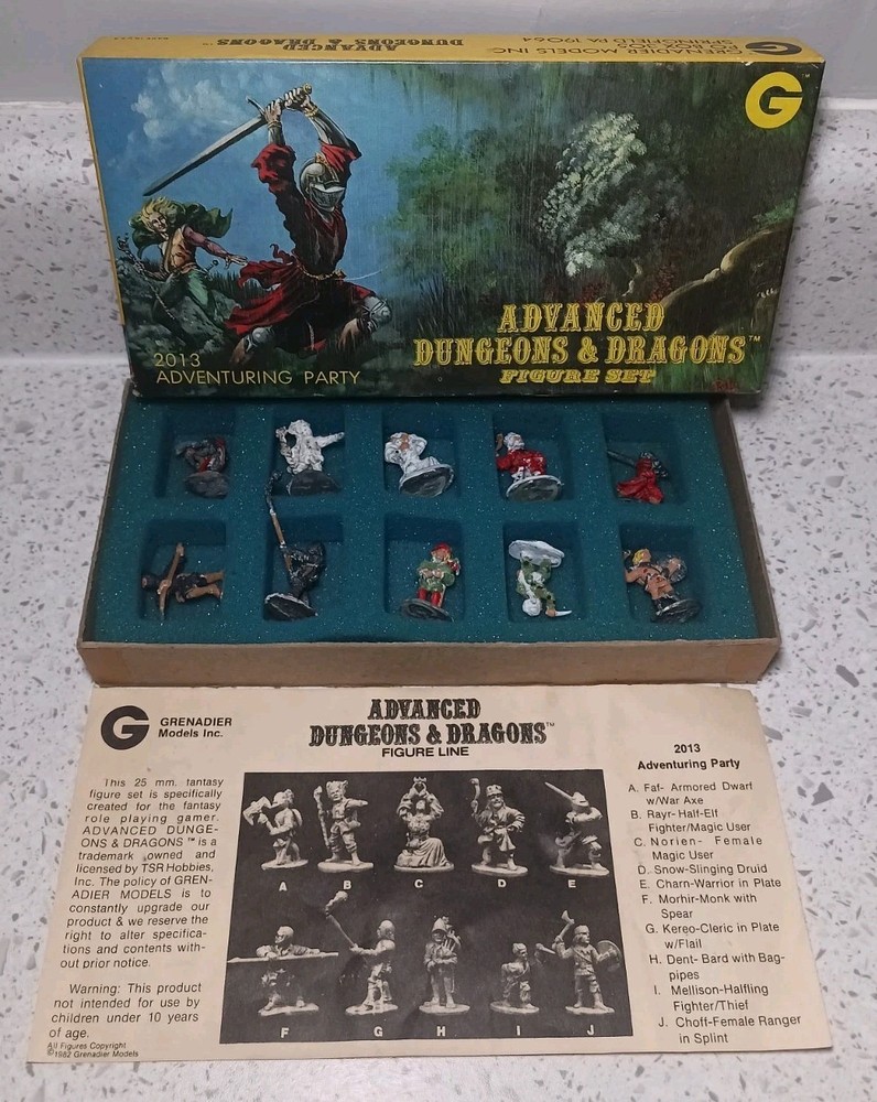 Grenadier Advanced Dungeons & Dragons #2013 Adventuring Party Minis Boxed Set