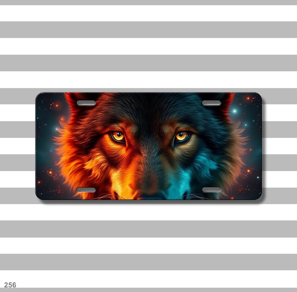 Unique Wolf License Plate Custom Front Plate Anniversary Gift