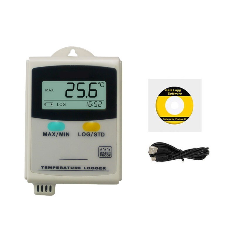 Temperature Data Loggers Measurement Range 50 Square Meter Real-time Display