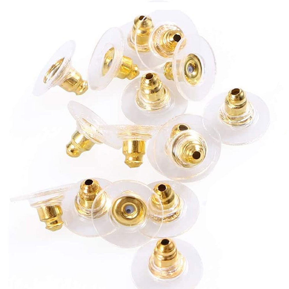 Earring Backs Post Backings Stopper Silver Golden Stud Secure Hook Earring Lots