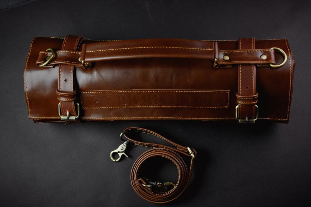 Leather knives roll High Quality, Chef knife roll, Custom knife case roll