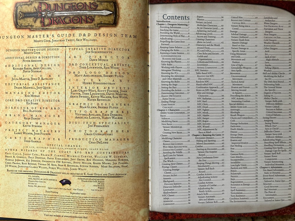 Dungeon Master’s Guide 3e Dungeons & Dragons Hardcover 1st Print OOP WOTC