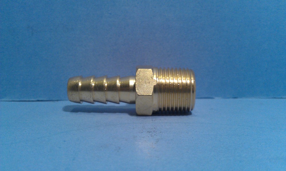 Brass 3/8 ID Hose Barb 3/8 NPT Fitting Coupler Air Fluid Fuel Gas Liquid Water