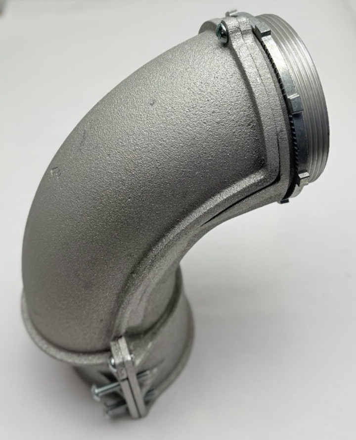 747DC EATON 4" ZN ANGLE SQ CONNECTOR