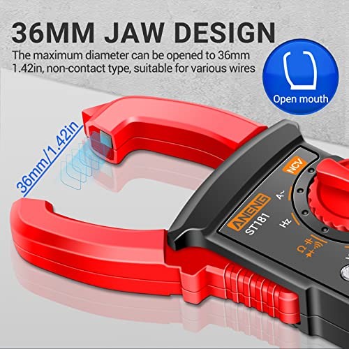 Digital Clamp Meter Multimeter Tester - 4000 Counts with 4000 Counts AC Current
