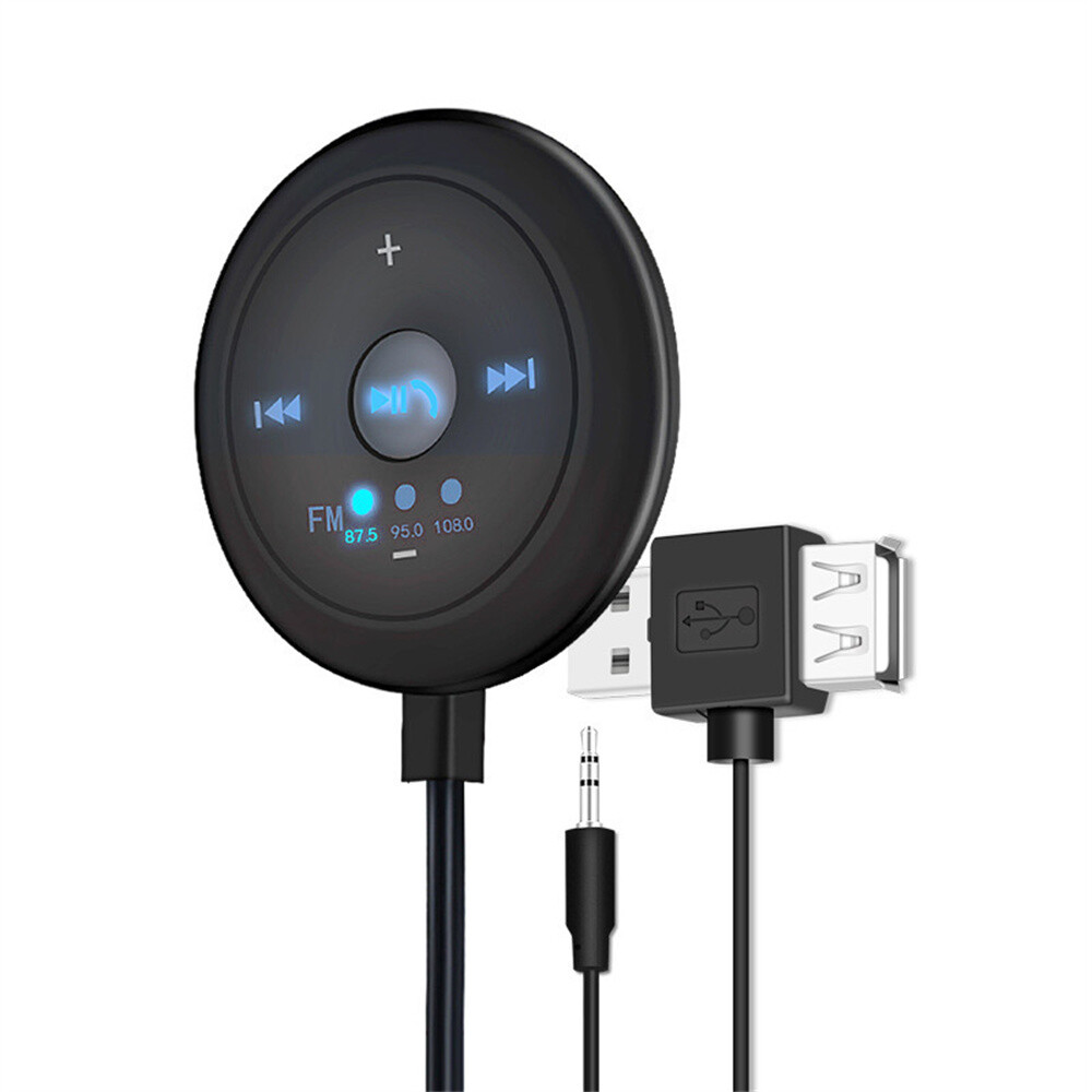 Bluetooth Wireless Receiver FM Transmitter USB Plug Adapter For Car Stereo Audio