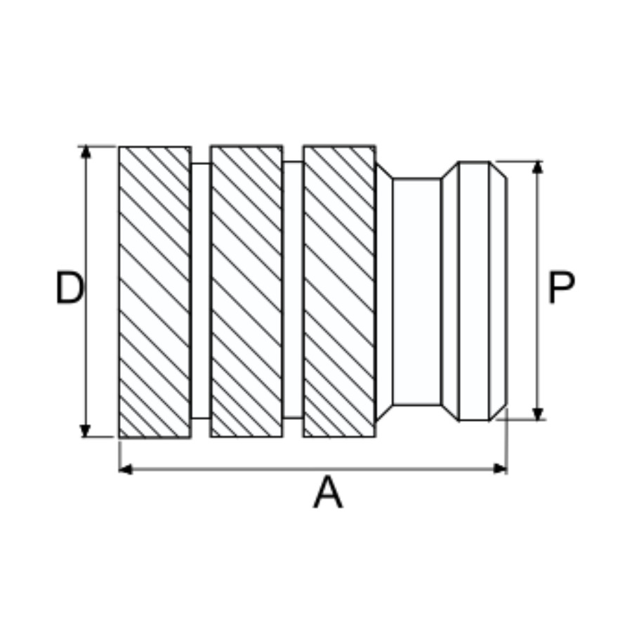 M6.32 SPIRO BRASS INSERT FOR PLASTIC PSM SPB6.32UNC SET 100PCS