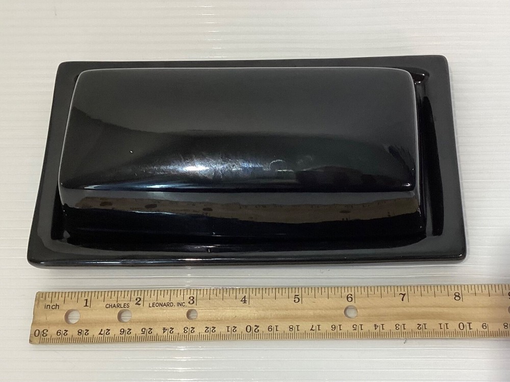 Oggi Butter Dish Ceramics Black