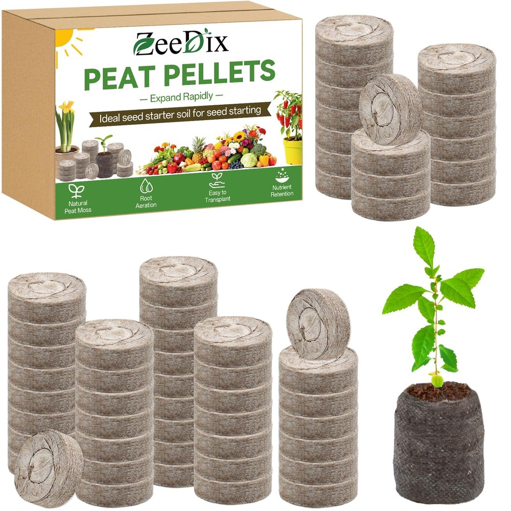 50 Pcs 36mm Seed Starter Peat Pellets for Seedlings, Compressed Seed Starter ...