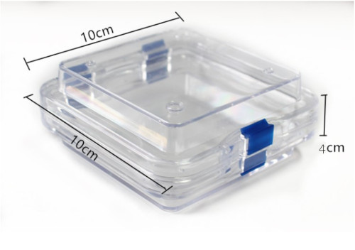 10Pcs Hinged Display Box Jewelry Box Membrane Denture False Teeth Case 10X10X4cm