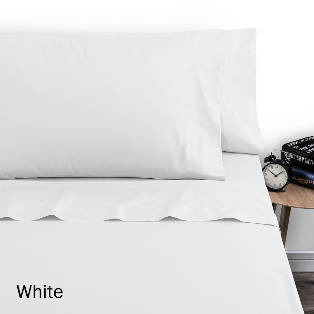 3 Pce 250TC Polyester Cotton Sheet Set - SINGLE