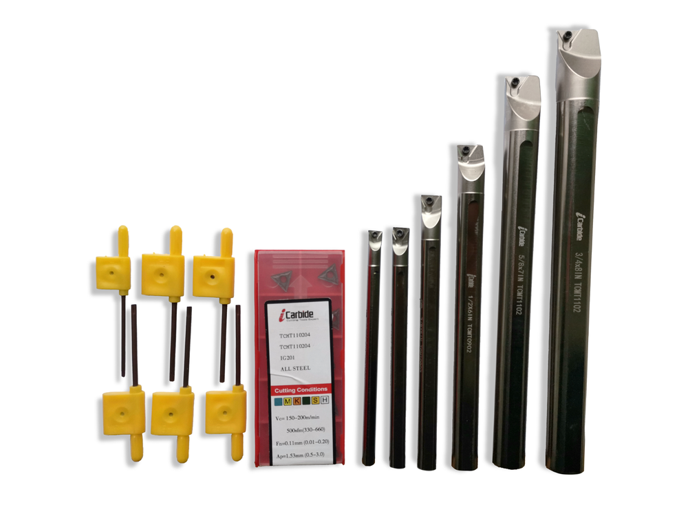 NEW 6PCS 1/4"-3/4 "SHANK INDEXABLE BORING BAR +5PCS CCMT09 CARBIDE INSERTS